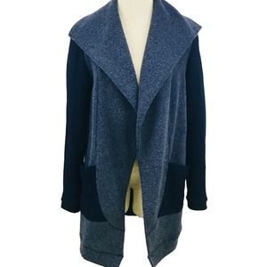 Womens S Saturday Sunday Blue Open Wrap Cardigan‎ Boucle Oversize Anthropologie